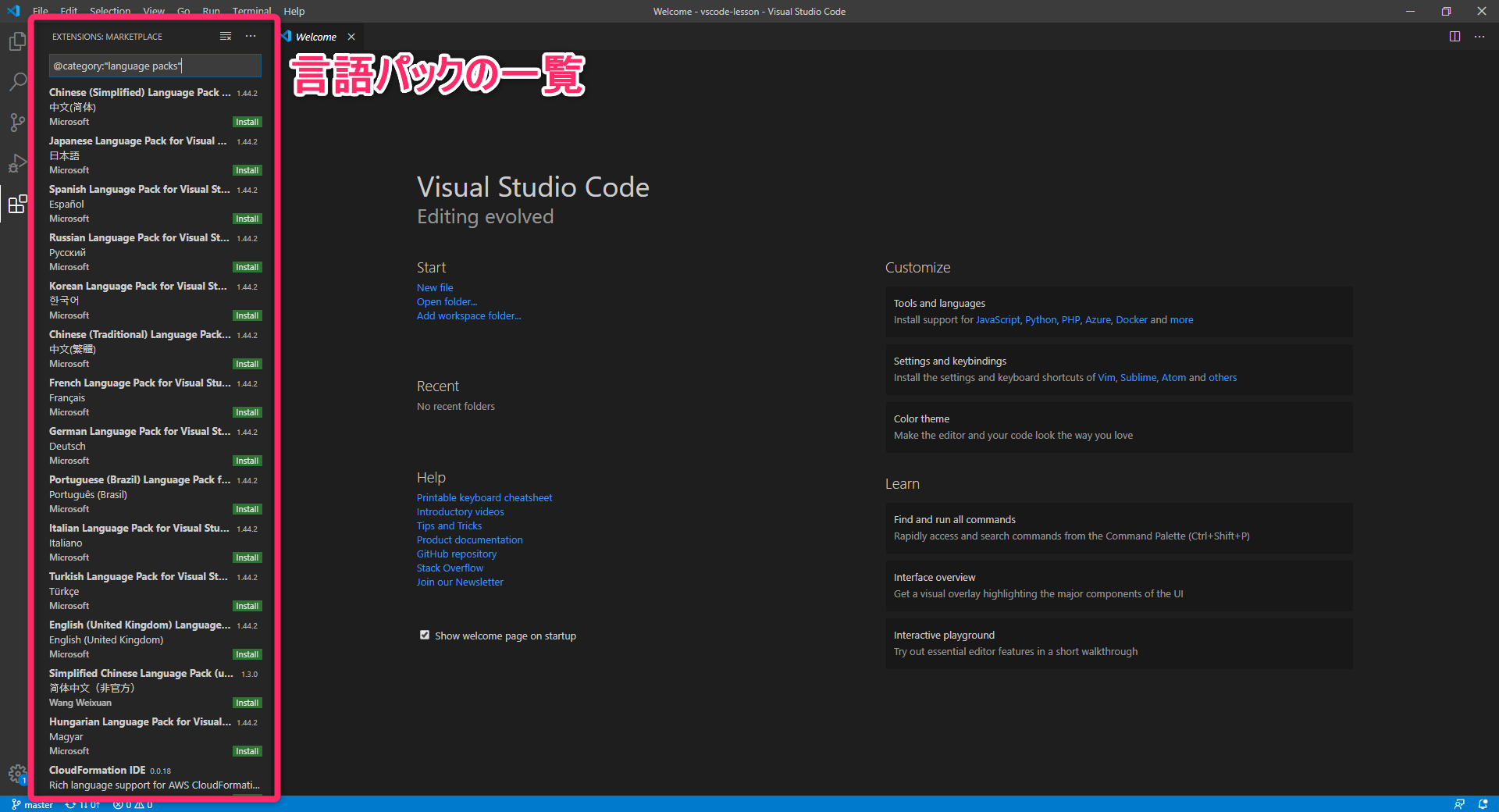 visual studio language packs